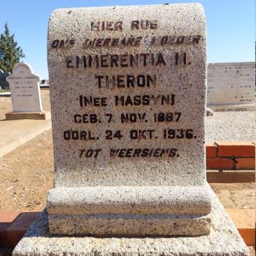 THERON Emmerentia M. nee MASSYN 1887-1936