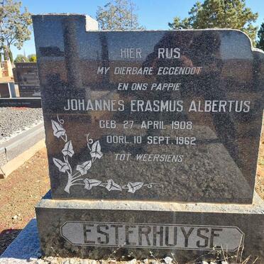 ESTERHUYSE Johannes Erasmus Albertus 1908-1962