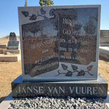 VUUREN Hendrik George, Janse van 1902-1972