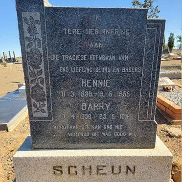 SCHEUN Hennie 1930-1955 :: SCHEUN Barry 1938-1941