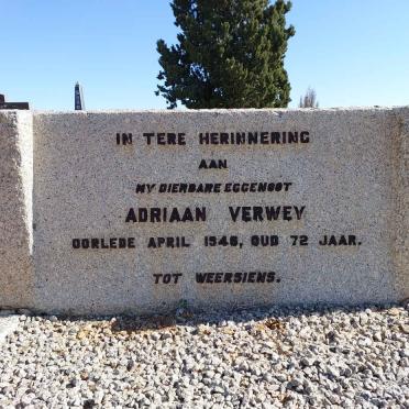 VERWEY Adriaan  -1945
