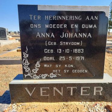 VENTER Anna Johanna nee STRYDOM 1883-1971