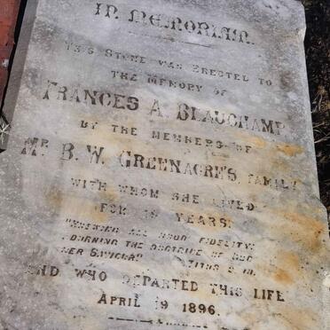 BEAUCHAMP Frances A. -1896