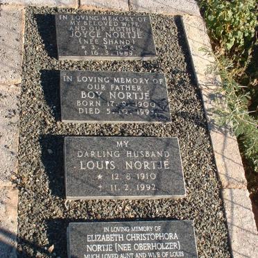 NORTJE Boy 1900-1993 &amp; Joyce SHAND 1904-1989 :: NORTJE Louis 1910-1992 &amp; Elizabeth Christophora OBERHOLZER 1917-2004