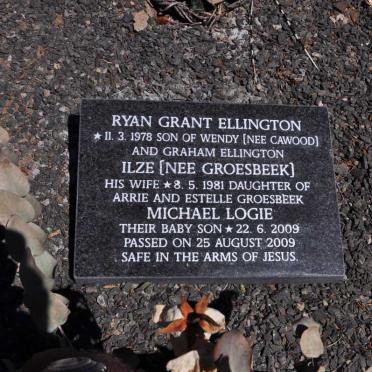 ELLINGTON Ryan Grant 1978-2009 &amp; Ilze GROESBEEK 1981-2009 :: ELLINGTON Michael Logie 2009-2009