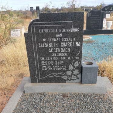 AGGENBACH Elizabeth Charolina nee SENEKAL 1919-1972