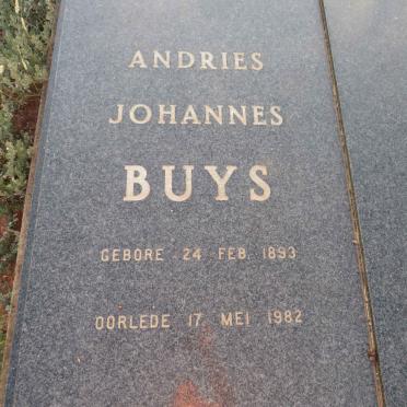 BUYS Andries Johannes 1893-1982