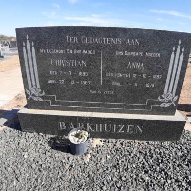 BARKHUIZEN Christian 1890-1967 &amp; Anna SMITH 1897-1978
