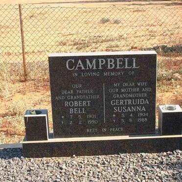 CAMPBELL Robert Bell 1901-1990 &amp; Getruida Susanna 1904-1988