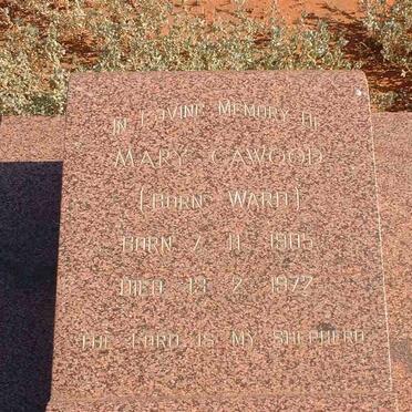 CAWOOD Mary née WARD 1905-1977