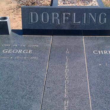 DORFLING Jan George 1918-1993 &amp; Christina Maria BUYS 1924-