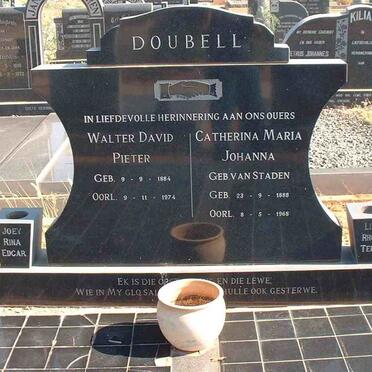 DOUBELL Walter David Pieter 1884-1974 &amp; Catherina Maria Johanna VAN STADEN 1888-1968