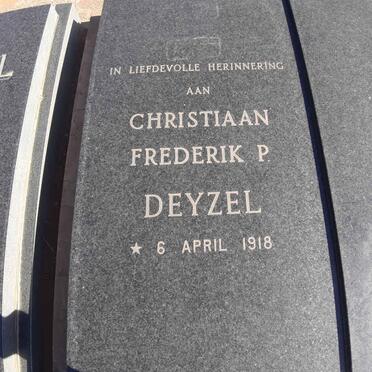 DEYZEL Christiaan Frederik P. 1918-