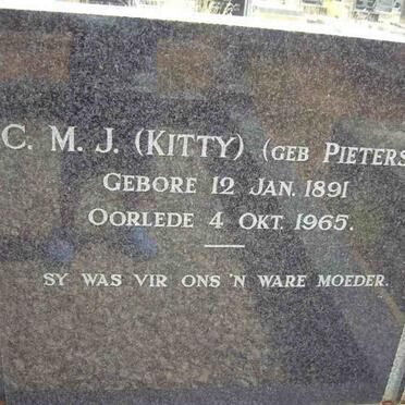 DORFLING C.M.J. nee PIETERSEN 1891-1965