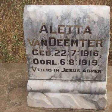 DEEMTER Aletta, van 1916-1919
