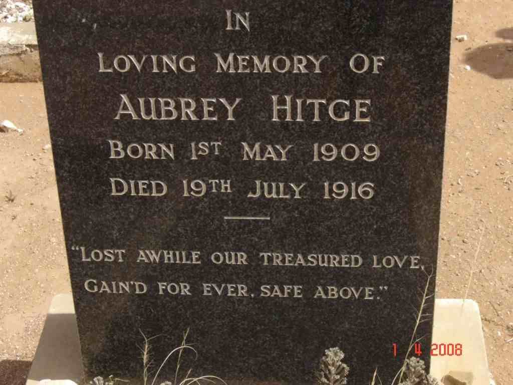 HITGE Aubrey 1909-1916