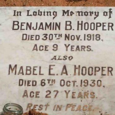 HOOPER Benjamin B. -1918 :: HOOPER Mabel E.A. -1930