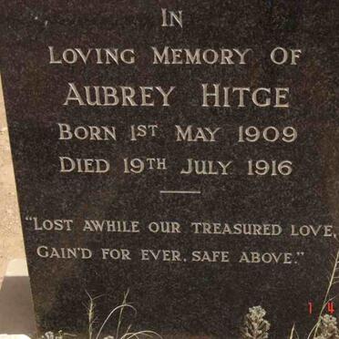 HITGE Aubrey 1909-1916
