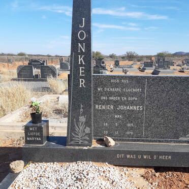 JONKER Renier Johannes 1915-1979