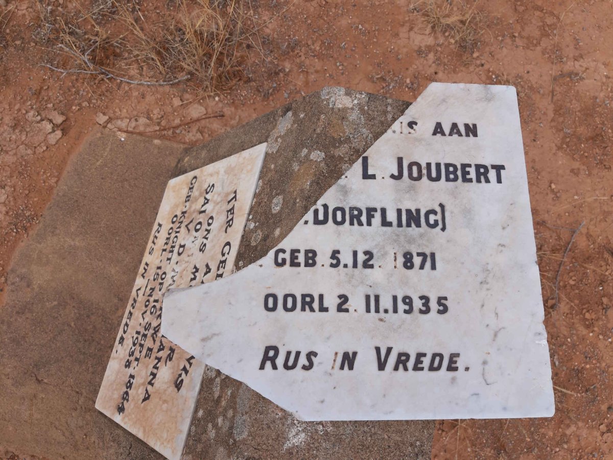 JOUBERT ?.L. nee DORFLING 1871-1935