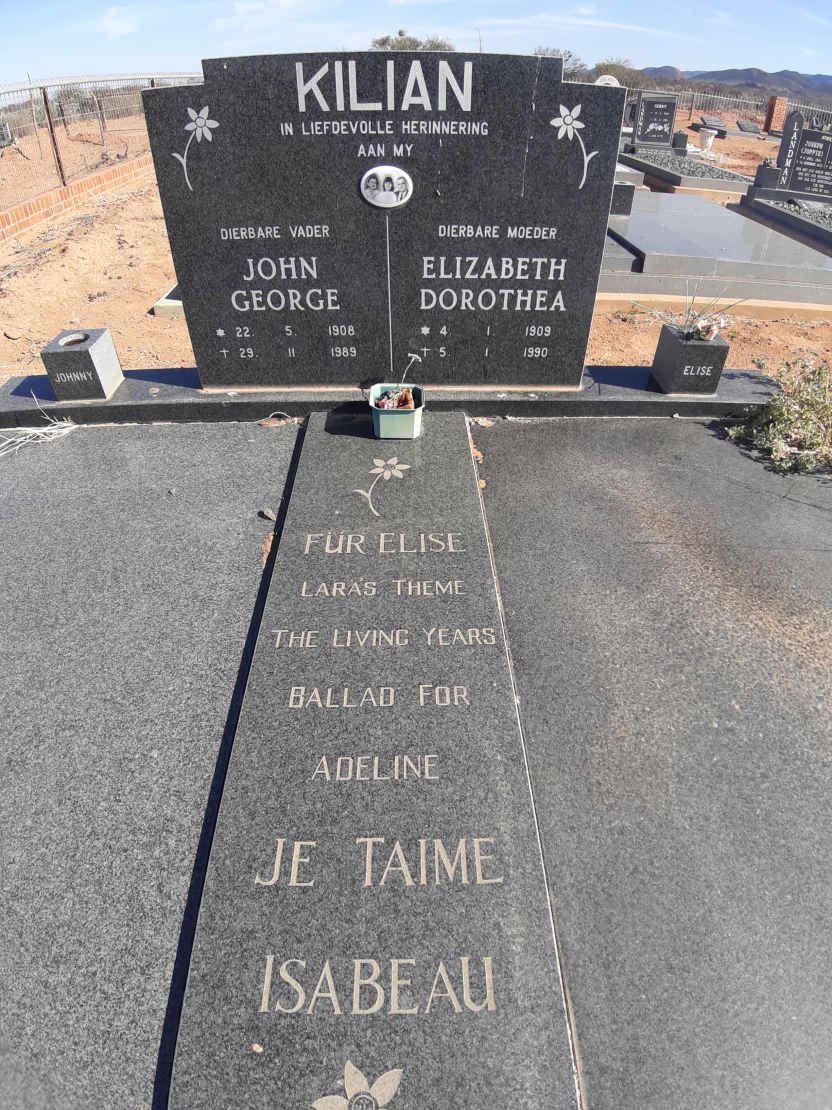 KILIAN John George 1908-1989 &amp; Elizabeth Dorothea 1909-1990