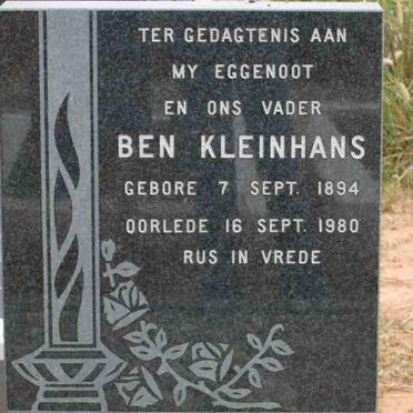 KLEINHANS Ben 1894-1980