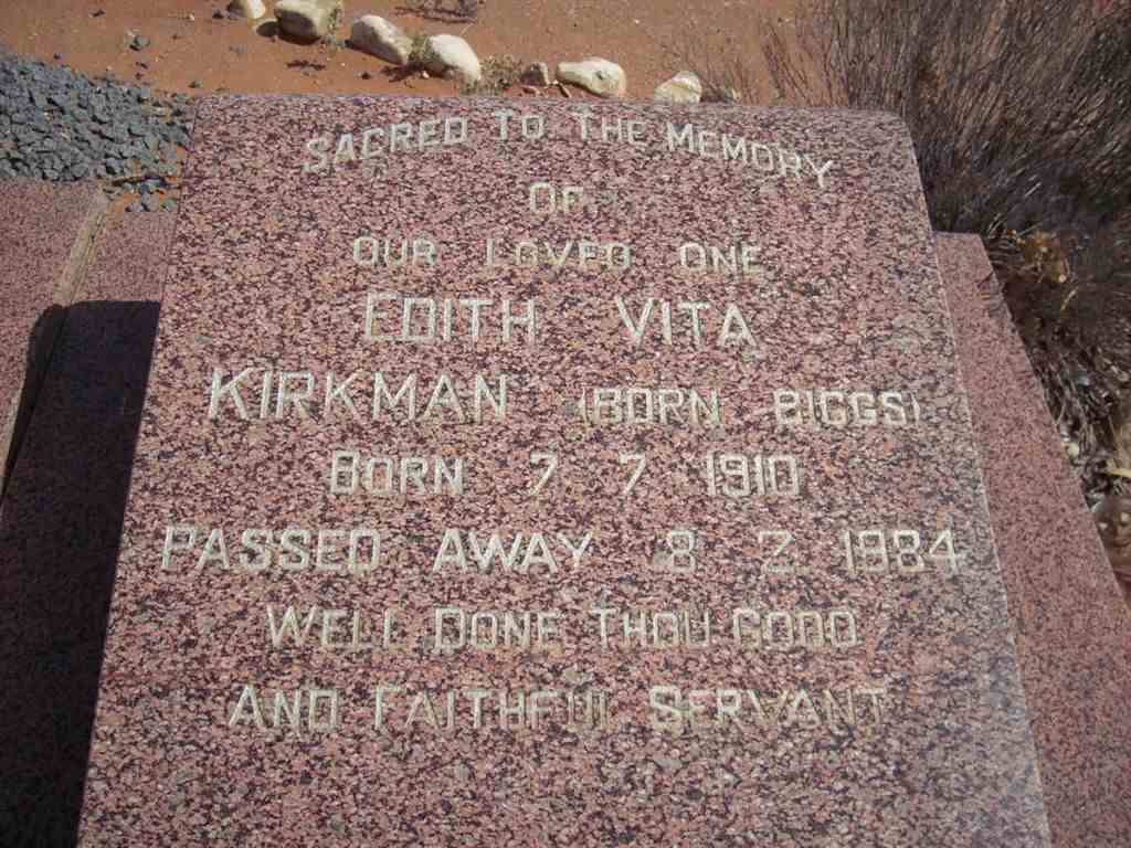 KIRKMAN Edith Vita nee BIGGS 1910-1984