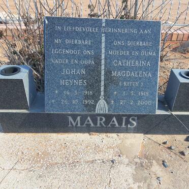 MARAIS Johan Heynes 1918-1992 &amp; Catherina Magdalena 1918-2000