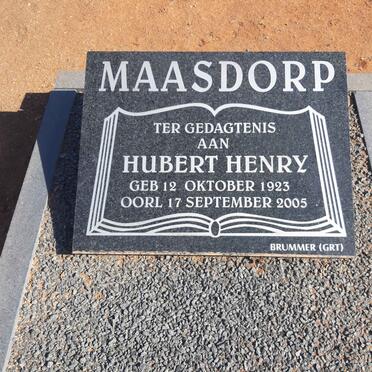 MAASDORP Hubert Henry 1923-2005