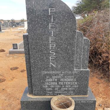 PIETERSEN Judith Hendrika Jacoba nee DEYZEL 1885-1953