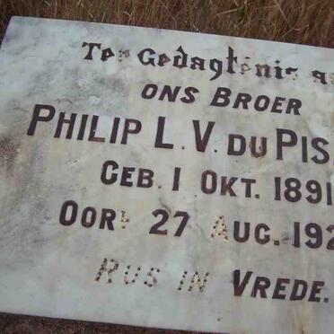 PISANIE Philip L.V., du 1891-1921