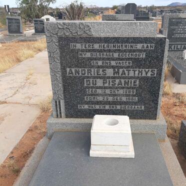 PISANIE Andries Matthys, du 1889-1961