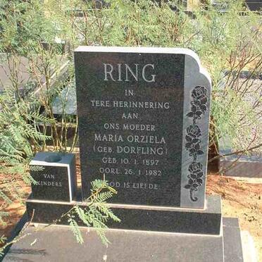 RING Maria Orziela nee DORFLING 1897-1982