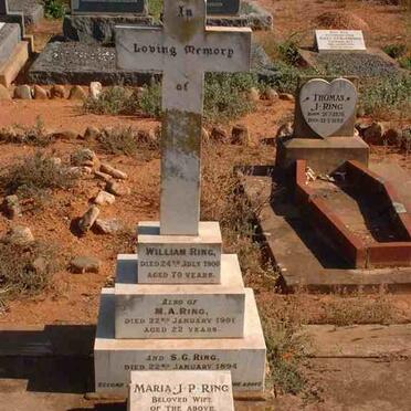 RING William 1830-1900 &amp; Maria J.P. 1849-1930 :: RING M.A. 1879-1901 :: RING S.G.R. 1893-1894