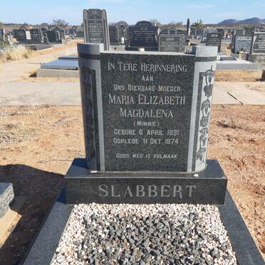 SLABBERT Maria Elizabeth Magdalena 1891-1974