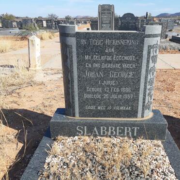 SLABBERT Johan George 1886-1957