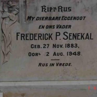 SENEKAL Frederick P. 1883-1948