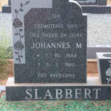 SLABBERT Johannes M. 1884-1980