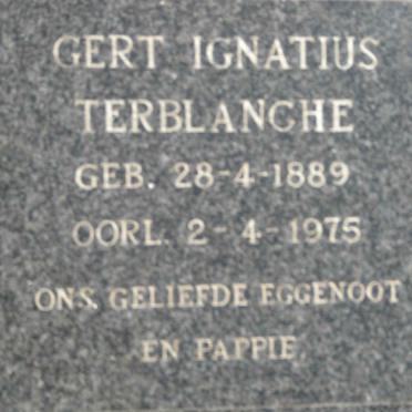 TERBLANCHE Gert Ignatius 1889-1975