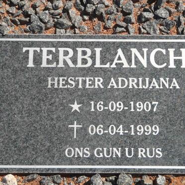TERBLANCHE Hester Adrijana 1907-1999