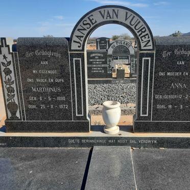 VUUREN Marthinus, Janse van 1890-1972 &amp; Anna GERBER 1908-1982