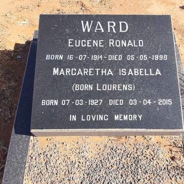 WARD Eugene Ronald 1914-1998 &amp; Margaretha Isabella LOURENS 1927-2015