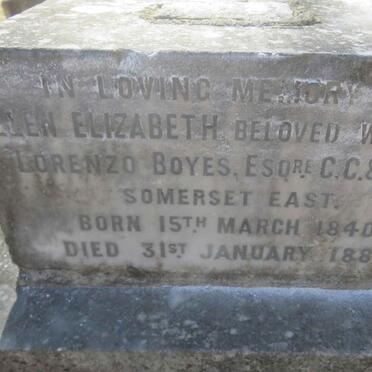 BOYES Ellen Elizabeth 1840-1881