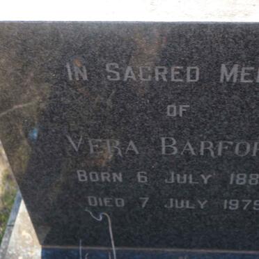 BARFORD Vera 1889-1975