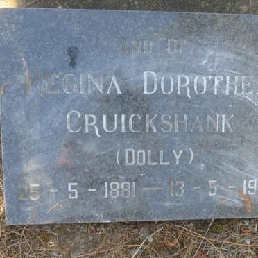 CRUICKSHANK Regina Dorothea 1881-1975
