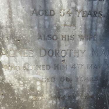 MALTBY Charles Langley -1937 &amp; Agnes Dorothy -1956