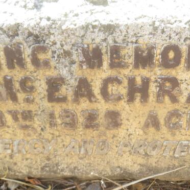 McEACHRAN David  -1928