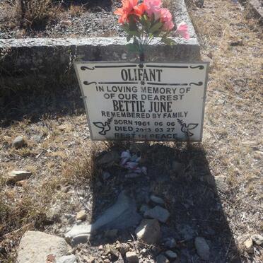 OLIFANT Bettie June 1961-2013