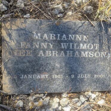 WILMOT Marianne Fanny nee ABRAHAMSON 1921-2001