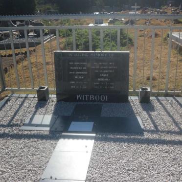 WITBOOI Willem 1933-2016 &amp; Hannie Hendrika 1932-1992
